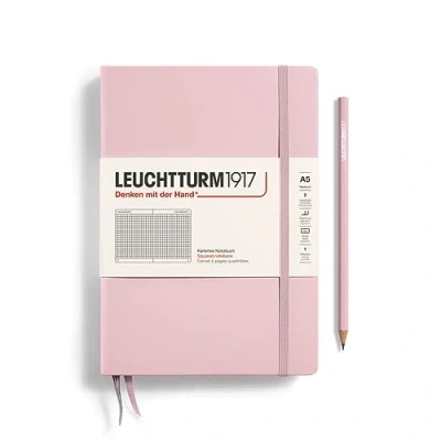 Imagen de LEUCHTTURM1917 361575 Libretas Medium (A5) 145 x 210 mm, Tapa Dura, 251 páginas numeradas, Powder, Cuadriculada