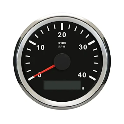 Imagen de ELING Tacómetro universal RPM REV Contador con cronómetro 4000RPM 85mm 9 32V luz de fondo