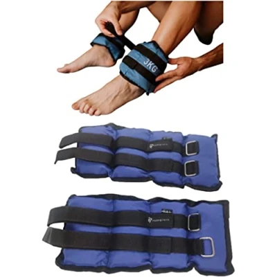 Imagen de Perpetual® Pesas para Tobillos y Muñecas (2 Unidades) Sets Disponibles: 1KG 2KG 3KG 5KG 6KG 8KG Tobilleras Muñequeras con Peso Lastradas de Pies Velcro Ajustable (No Desmontable)
