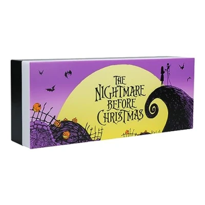 Imagen de Paladone Luz Logo NBC Lámpara Oficial Jack y Sally, Decoración para Halloween o Navidad, 30cm