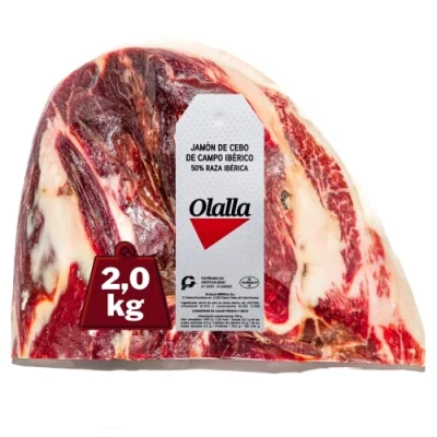 Imagen de 2 kg Punta de Jamón Cebo Campo Ibérico 50% Raza Ibérica Deshuesado Jamon Iberico Elaboracion Tradicional Embutidos ibéricos