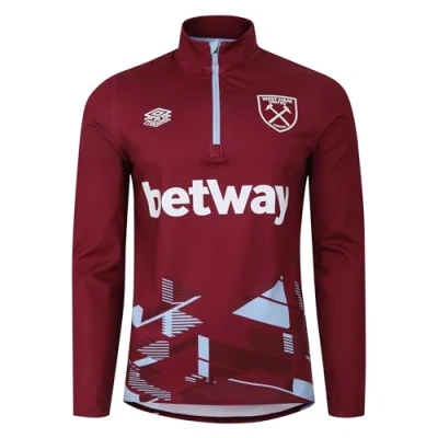 Imagen de Umbro 98670U Capa Intermedia, Hombres, MFP Blanco Brillante/Claret Nuevo/Cerúleo, M