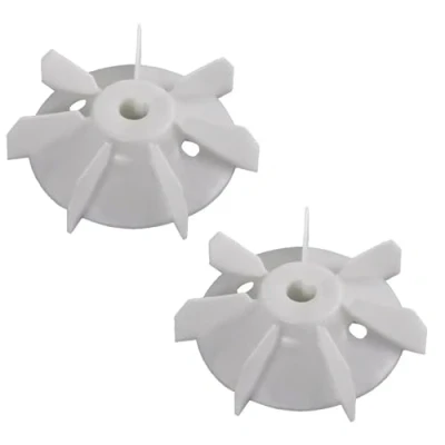 Imagen de cyclingcolors 2x Ventilador de motor eléctrico aspa plastico compresor blanco, 106mm x 11,2mm