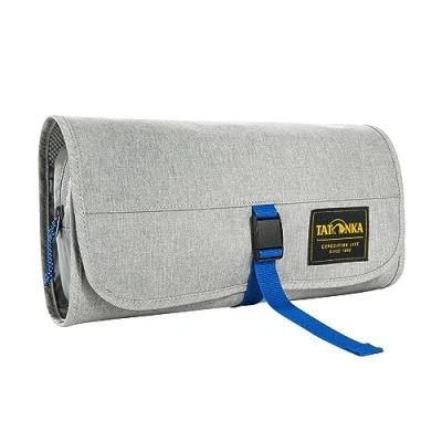 Imagen de Tatonka Neceser Plegable Travelcare Bolsa de Lavado Plana para Colgar con Compartimentos, Extra y Espejo, 18 x 30 4 cm (Gris)