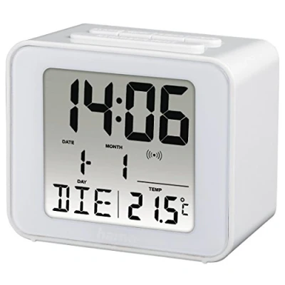 Imagen de Reloj despertador Hama Cube 00186305, Digital, Hora, alarma, fecha y temperatura, Compacto, Negro