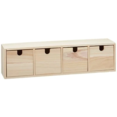 Imagen de Artemio 14002155 Mueble con cajones (Madera, 44 x 10 15 cm), Color Beige