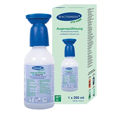 Imagen de ACTIOMEDIC lavado de ojos con Solución enjuague tamponada fosfato BioPhos®74 4,9% en caja individual I para el ocular estéril