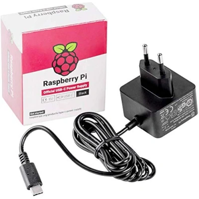 Imagen de Raspberry Pi 4 USB C Power Supply EU Plug (Negro)