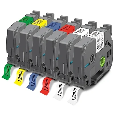 Imagen de 6x Pristar 12mm Compatible Cintas para Brother TZe 131 231 431 531 631 731 Tz PT H110 H100 P900W E550WVP H107B D210 P750W D400 H105 E110VP P300BT H100LB