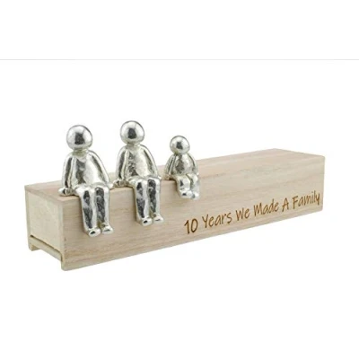 Imagen de Pirantin Idea de 10 aniversario años hicimos una familia 100% lata Elige tu regalo combinación familiar (1 niño)