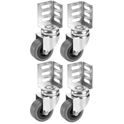 Imagen de Dörner + Helmer 450107 Juego giratorias con Chapa Angular (38 x 38 52 mm, 50 21 Rueda de Goma, Capacidad Carga 40 kg/Rollo, 4 Unidades)