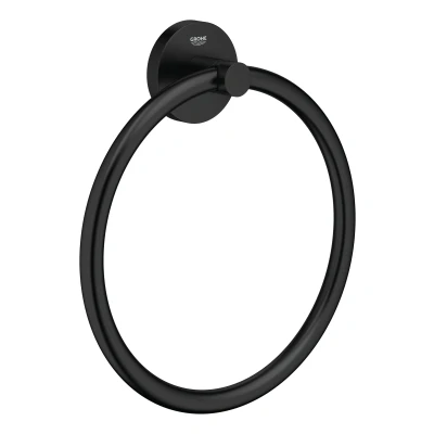 Imagen de GROHE Start Toallero de Argolla QuickFix (apto para taladrar o pegar), Negro mate 411742430