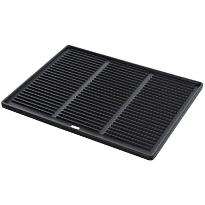 Imagen de CLP Placa Parilla De Gas Carbón I Cocina Reversible En Hierro Fundido con Superficie Acanalada &amp; Lisa, Color:Antracita, Tamaño:45.5 x 35 cm