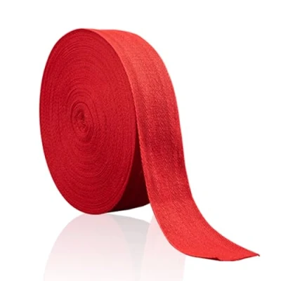Imagen de BornFeel Cintas al Sesgo de Algodón 25 mm 45m Bies para Una Amplia Variedad Tela y Banderines (Rojo)