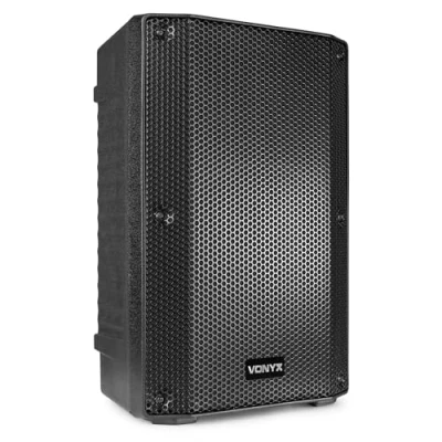 Imagen de Vonyx VSA10BT Altavoz Activo, Amplificado para megafonía de 500 vatios, bafle 10 Pulgadas, Entrada micrófono, Ecualizador, Guitarra y Reproductor MP3, Mando a Distancia