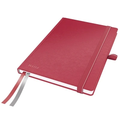 Imagen de Leitz Cuaderno de tapa dura (A5, rayas), color rojo