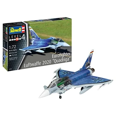 Imagen de Revell Eurofighter Luftwaffe 2020 Quadriga Kit de Modelo, Color sin barnizar, 1:72 (03843)