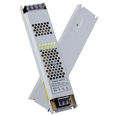 Imagen de VARICART Transformador 220V a 12V 150W 12.5A, IP20 Ultra Fino Driver LED AC DC Voltaje Constante Controlador LED, Baja Tensión Fuente de Alimentación para CCTV Tira Luz G4 MR16 GU5.3 Bombilla