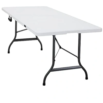 Imagen de CASARIA Mesa Plástico Plegable 220x70x72 Multifuncional Portátil con Asas Intemperie Picnic Buffet