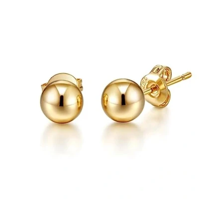 Imagen de Aretes de bola chapados en oro