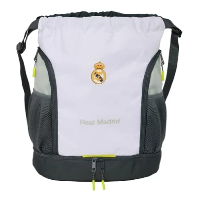 Imagen de REAL MADRID EQUIPACIÓN 25/26 Mochila Saco, Mochila, Ideal para Niños de Diferentes Edades, Cómoda y Versátil, Calidad Resistencia, 34x15x43 cm