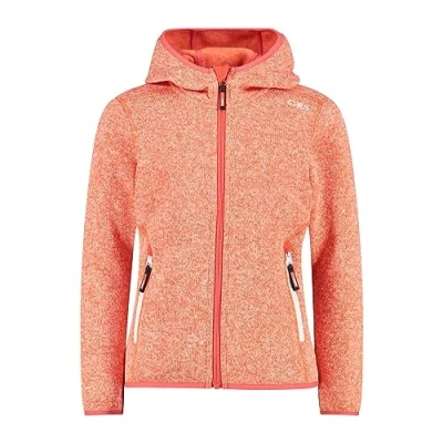 Imagen de CMP Chaqueta infantil Knit Tech con capucha fija, Campari Blanco, 116