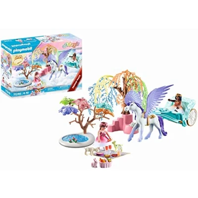 Imagen de PLAYMOBIL Magic 71246 Pícnic con Carruaje Pegaso, Gran Tiara Infantil, Juguete para niños a Partir de 4 años
