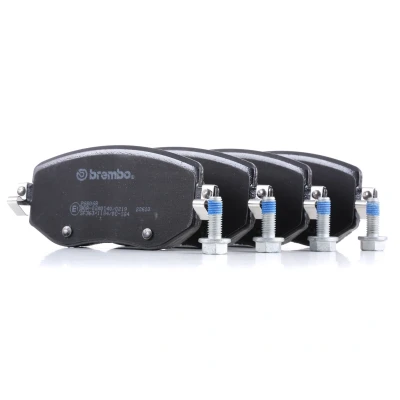 Imagen de BREMBO P 68 068 Juego de pastillas freno excl. contacto avisador desgaste con tornillos pinza freno, Chapa antichirridos sin accesorios