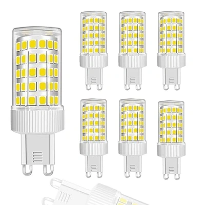 Imagen de ZFQ Bombilla LED G9 de 10 W, blanco frío, 6000 K, equivalente a halógeno 150 86 LED, 1000 lm, ángulo haz 360, súper brillante, CA 220 V 240 V, sin parpadeo, no regulable, paquete 6