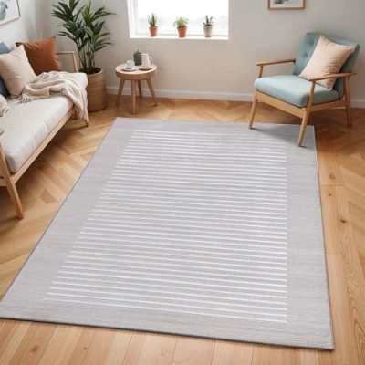 Imagen de Surya Alfombra Geométrica Zagora Alfombras Salon Modernas, Comedor, Cocina, Habitación Abstractas Estilo Bohemio, Fácil de Cuidar Grande 120x170cm, Beige