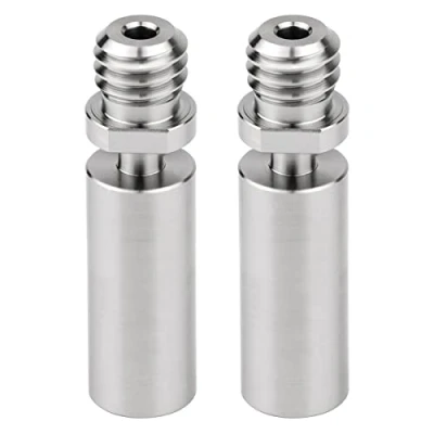 Imagen de 2 piezas de titanio mejorado TC4 CR 10 Heat Break Throat Supper Smooth Heatbreak para creality 3D impresora CR10, S4 S5, CR10S, Ender 3 V2, pro, CS3 Hotend (actualización PTFE)