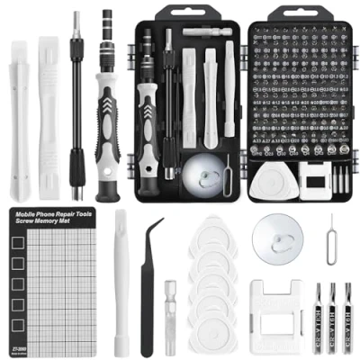 Imagen de Romon 122 En 1 Destornilladores Precisión, Juego Destornilladores, Kit De Magnéticos, Herramientas Reparación Para Pc, Portátil, Teléfono, Gafas, Smartphone