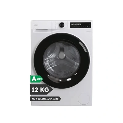 Imagen de Lavadora carga frontal Candy BR 412BL8 S, ProWash 500, 12 kg, 1400 rpm, 16 Programas, Motor Inverter, Wi Fi, Blanco