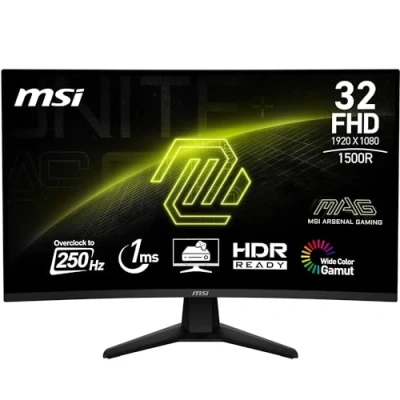 Imagen de MSI Monitor Gaming mag 32C6X, 1920x1080 (FHD), 31.5&quot;, 16:9, Curve 1500R, Negro