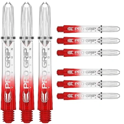 Imagen de Target Darts 3 x Conjuntos de Rojo Pro Grip Vision Dardos Stems Intermedio 9 in Total