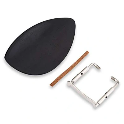 Imagen de Soporte para Barbilla de violín, Madera ébano con Tira Blanda y Accesorio Instrumento música violín tamaño 4/4