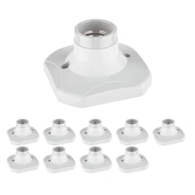 Imagen de ledscom.de 10 piezas Plafón portalámpara ELEKTRA, porcelana, blanco, 1x E27 máx. 60W