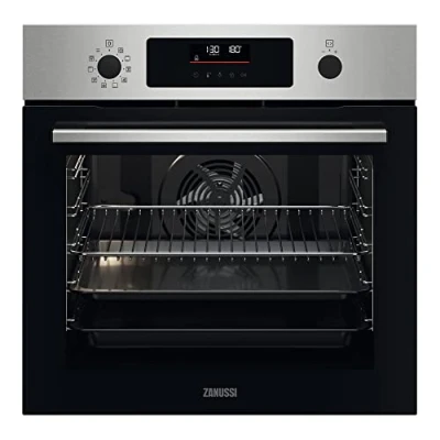 Imagen de Zanussi ZOPKX6XN Horno Eléctrico Multifunción, Pirolítico, Integrable, 9 Funciones, Cavidad XXL, Display LCD, Carril Telescópico en un Nivel, 72 L de Capacidad, Inox Antihuellas, Clase A+