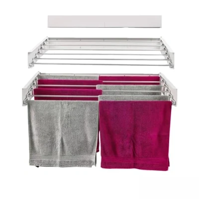 Imagen de Foxydry Hide, tendedero de pared y/o balcón, retráctil para exteriores e interiores, plegable, 101 x 50 11,5 cm (101 cm, blanco (Limited Edition))