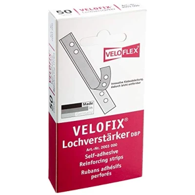 Imagen de Veloflex 2003000 &quot;Velofix&quot; Tiras de refuerzo bordes 105 x 15mm autoadhesivas (50 unidades)