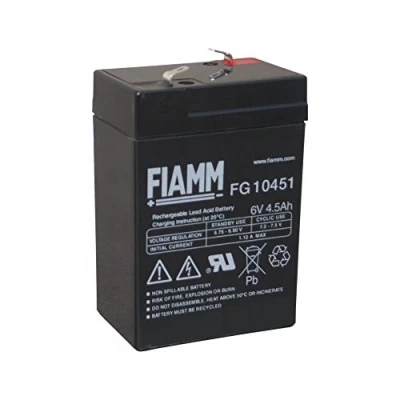 Imagen de Batería Fiamm de Plomo 6 V 4,5 Ah Faston 4,8 mm