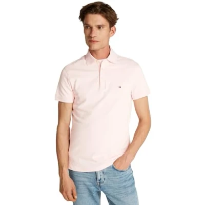 Imagen de Tommy Hilfiger Polo de Manga Corta Hombre 1985 Slim Fit, Rosa (Light Pink), L