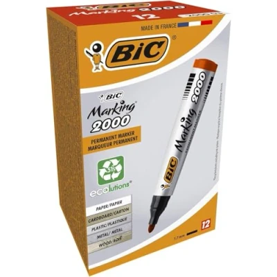 Imagen de BIC Marking 2000 Ecolutions Caja de 12 marcadores permanentes, 12, color rojo