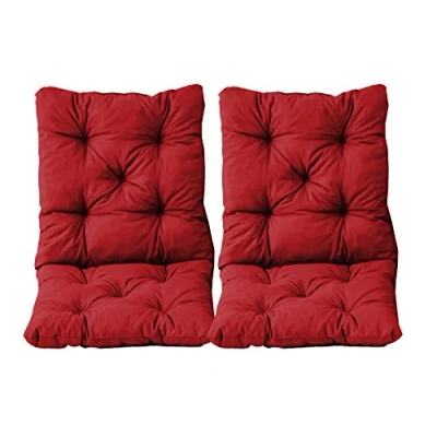 Imagen de Strandgut Juego de 2 cojines y respaldos para silla Hanko, aprox. 50 x 98 8 cm, acolchados, rojo