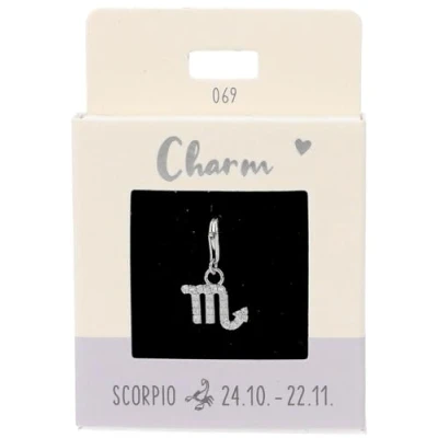 Imagen de Depesche 11785 069 Charms Exprésate Colgante para Collares y Pulseras, escorpión, Plateado, como pequeño Regalo, Multicolor, Normal