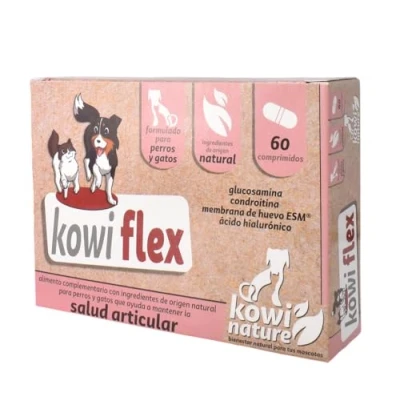 Imagen de Condroprotector Perros y Gatos. Suplemento de Alta Concentración, Duración Caja hasta 240 Días, Membrana Huevo ESM, Glucosamina, Condroitina, Ácido Hialurónico Vitamina C, 60 Comprimidos