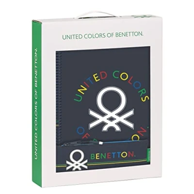 Imagen de BENETTON Sixties Set de Regalo, Estuche Pack 3, Papelería, Especial Ideal para Niños y Jóvenes, 28x6x35 cm, Color Azul marino