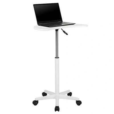 Imagen de Flash Furniture Muebles Escritorios para portátiles, Blanco, 25.5&quot; W x 22.5&quot; D 27&quot; 36.5&quot; H