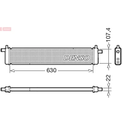 Imagen de DENSO DRM51013 Radiador, refrigeración del motor 630 121 22