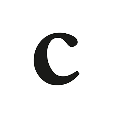 Imagen de iSecur Letras pegatinas c en negro I serif altura 10 cm autoadhesivo número de casa complemento letra para pegar exterior, buzón, puerta, resistente a la intemperie, kfz_471_c